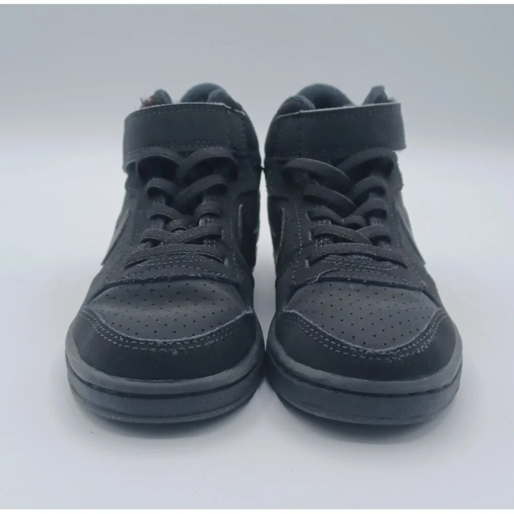 Nike‎ Court Borough Mid Trainers 11 C 'Triple Black' - Nike - 870026 001
